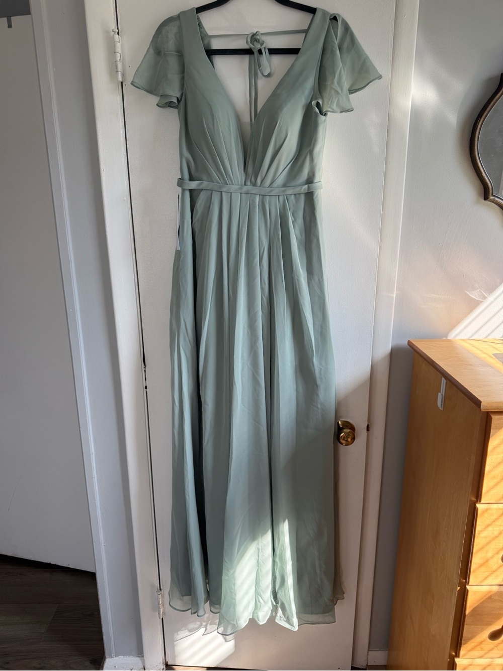 Azazie agave dress